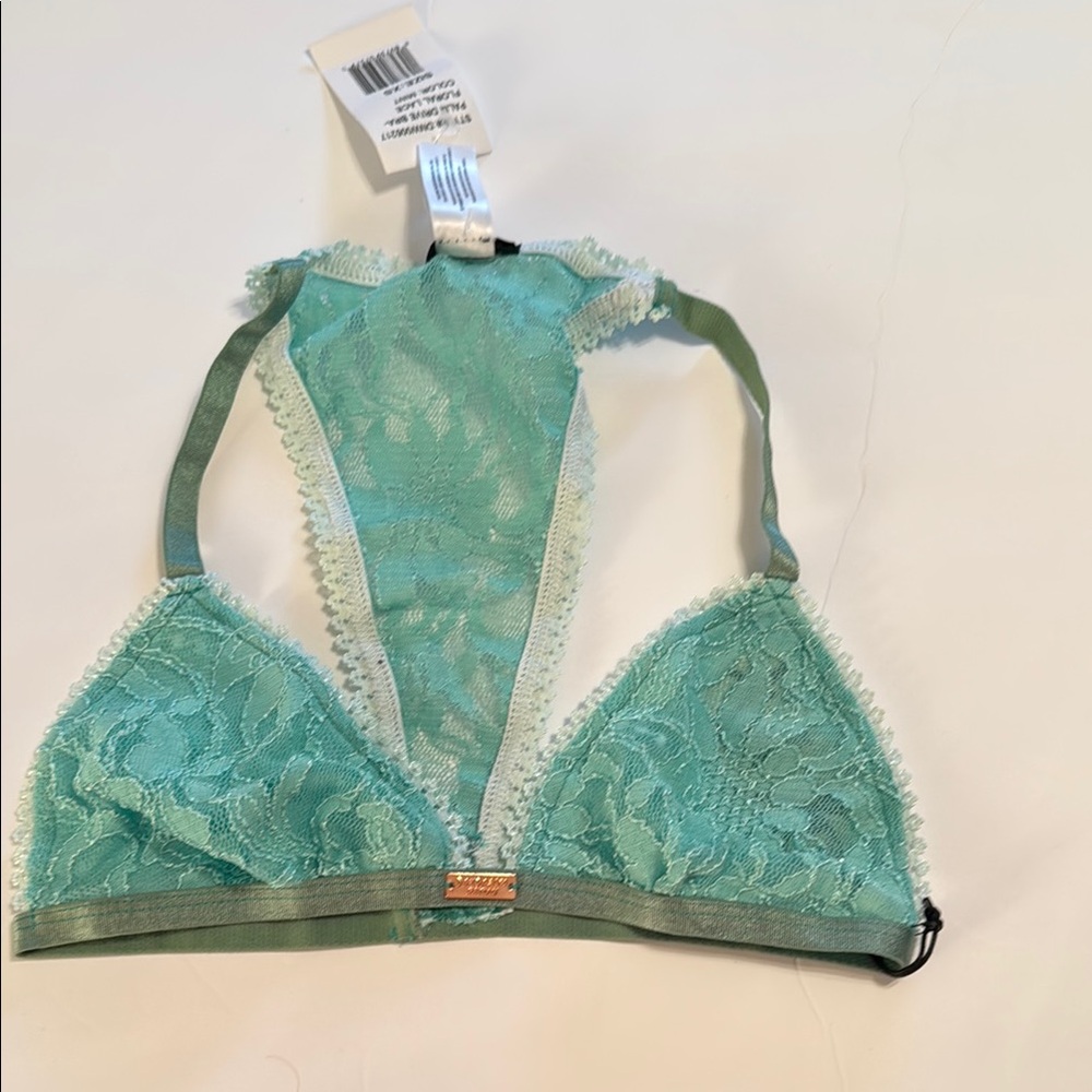 Daydream Nation Elegant Lace Bralette in Mint Green